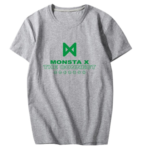 MONSTA X surrounding T-shirt WE ARE HERE World Tour concert with short-sleeved T-shirts to play songs for men and women summer