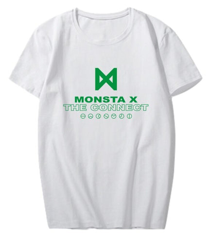 MONSTA X surrounding T-shirt WE ARE HERE World Tour concert with short-sleeved T-shirts to play songs for men and women summer