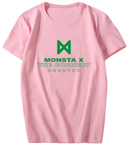 MONSTA X surrounding T-shirt WE ARE HERE World Tour concert with short-sleeved T-shirts to play songs for men and women summer