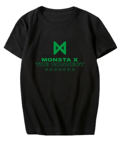 MONSTA X surrounding T-shirt WE ARE HERE World Tour concert with short-sleeved T-shirts to play songs for men and women summer