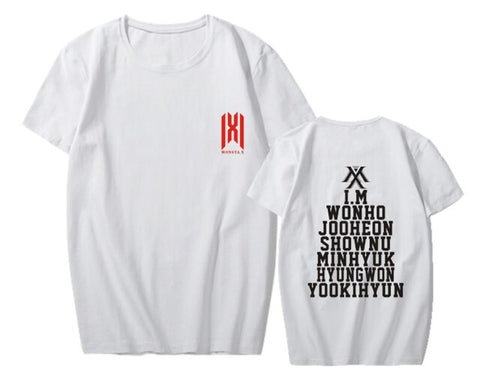 MONSTA X surrounding T-shirt WE ARE HERE World Tour concert with short-sleeved T-shirts to play songs for men and women summer