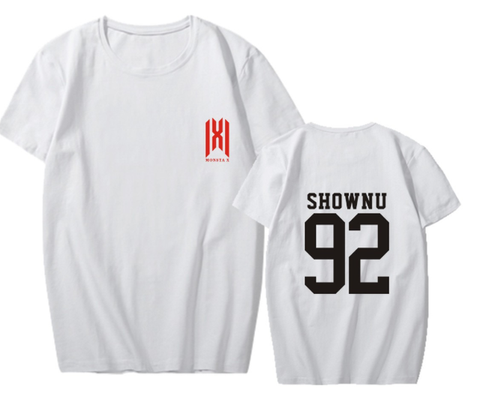 MONSTA X surrounding T-shirt WE ARE HERE World Tour concert with short-sleeved T-shirts to play songs for men and women summer