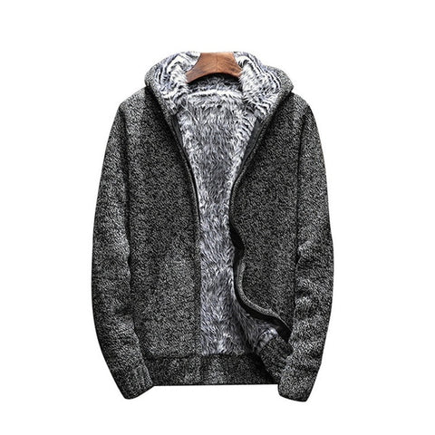 Men's Sweater Hooded Autumn And Winter Clothing Male Korean Sports Plus Velvet Thick Men's Jacket