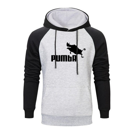 2019 New Funny Cute Raglan Hoodies Homme Pumba Men Mens Hoodies Hip Hop Cool Men's Streetwear Autumn Winter Fashion Sweatshirt