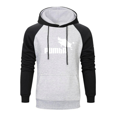 2019 New Funny Cute Raglan Hoodies Homme Pumba Men Mens Hoodies Hip Hop Cool Men's Streetwear Autumn Winter Fashion Sweatshirt