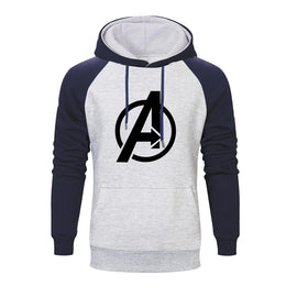 Marvel Movie Avengers Logo Printed Raglan Hoodies Men 2019 Autumn Thanos Infinity Gauntlet Men's Sweatshirts Brand Pollovers