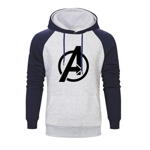 Marvel Movie Avengers Logo Printed Raglan Hoodies Men 2019 Autumn Thanos Infinity Gauntlet Men's Sweatshirts Brand Pollovers