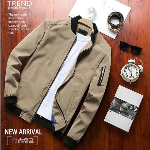 New 2019 Jacket Men Fashion Casual Slim Mens Jacket Sportswear Bomber Jacket Mens jackets men and Coats Plus Size S- 6XL  9900