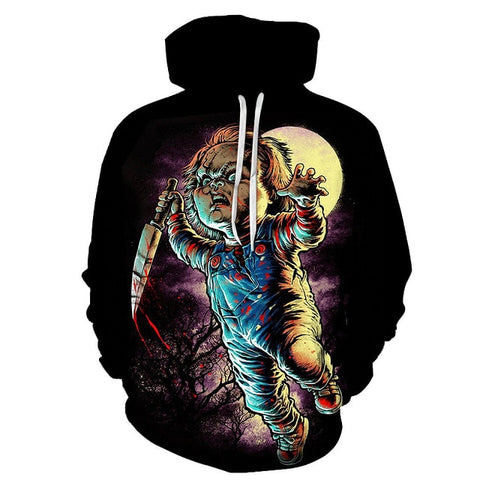 Pennywise 3D Joker Hoodie Sweatshirt Men's and Women's Pullover Hoodie Sudadera Hombre Casual Brand Sportswear Sportswear