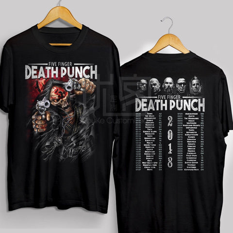 Five Finger Death Punch 2018 Concert Tour T-SHIRT Size S - 3XL T-Shirts 2018 Brand Clothes Slim Fit Printing