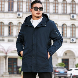 Big Plus Size 8xl 7xl Spring Autumn Mens Fashion Outerwear Windbreaker Men' S Jackets Hooded High Quality Casual Sporting Coat