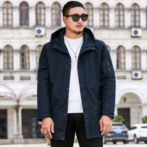 Big Plus Size 8xl 7xl Spring Autumn Mens Fashion Outerwear Windbreaker Men' S Jackets Hooded High Quality Casual Sporting Coat