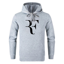 Classic Fashion Roger Federer RF Print Sweatshirt Men's Casual Hip Hop Long Sleeve Hoodie Sweatshirt 100% Cotton Brand Apparel