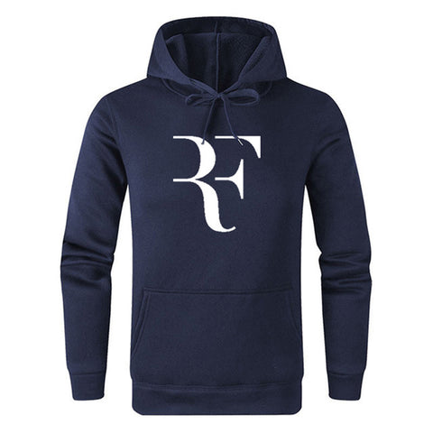 Classic Fashion Roger Federer RF Print Sweatshirt Men's Casual Hip Hop Long Sleeve Hoodie Sweatshirt 100% Cotton Brand Apparel