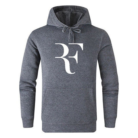 Classic Fashion Roger Federer RF Print Sweatshirt Men's Casual Hip Hop Long Sleeve Hoodie Sweatshirt 100% Cotton Brand Apparel