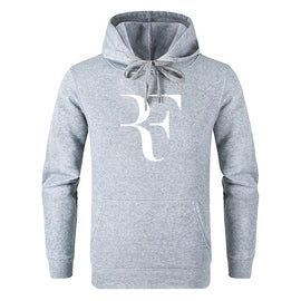 Classic Fashion Roger Federer RF Print Sweatshirt Men's Casual Hip Hop Long Sleeve Hoodie Sweatshirt 100% Cotton Brand Apparel