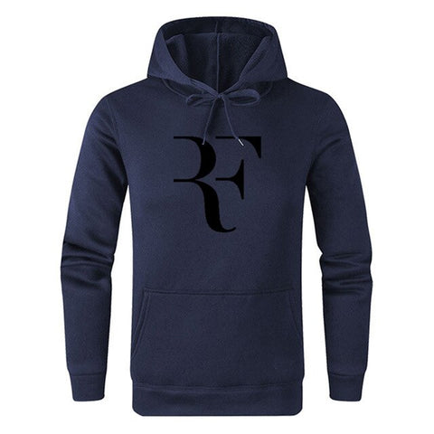 Classic Fashion Roger Federer RF Print Sweatshirt Men's Casual Hip Hop Long Sleeve Hoodie Sweatshirt 100% Cotton Brand Apparel