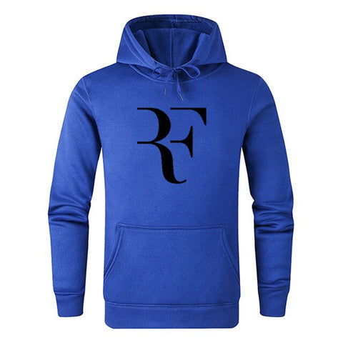 Classic Fashion Roger Federer RF Print Sweatshirt Men's Casual Hip Hop Long Sleeve Hoodie Sweatshirt 100% Cotton Brand Apparel