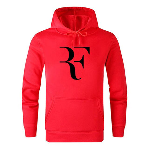 Classic Fashion Roger Federer RF Print Sweatshirt Men's Casual Hip Hop Long Sleeve Hoodie Sweatshirt 100% Cotton Brand Apparel