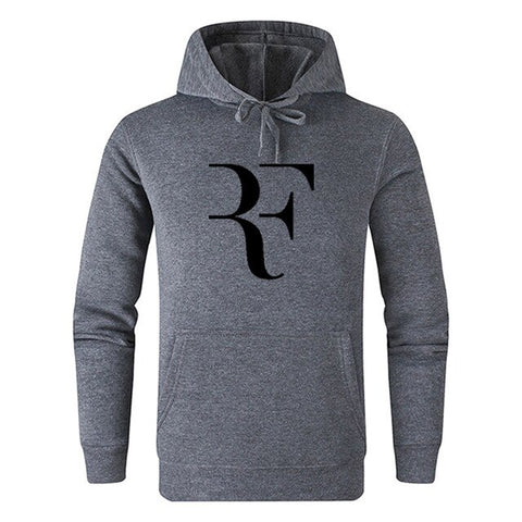 Classic Fashion Roger Federer RF Print Sweatshirt Men's Casual Hip Hop Long Sleeve Hoodie Sweatshirt 100% Cotton Brand Apparel