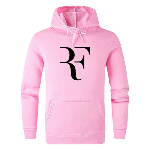 Classic Fashion Roger Federer RF Print Sweatshirt Men's Casual Hip Hop Long Sleeve Hoodie Sweatshirt 100% Cotton Brand Apparel