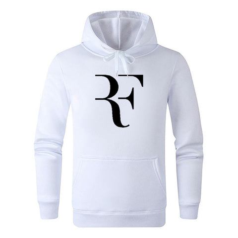 Classic Fashion Roger Federer RF Print Sweatshirt Men's Casual Hip Hop Long Sleeve Hoodie Sweatshirt 100% Cotton Brand Apparel