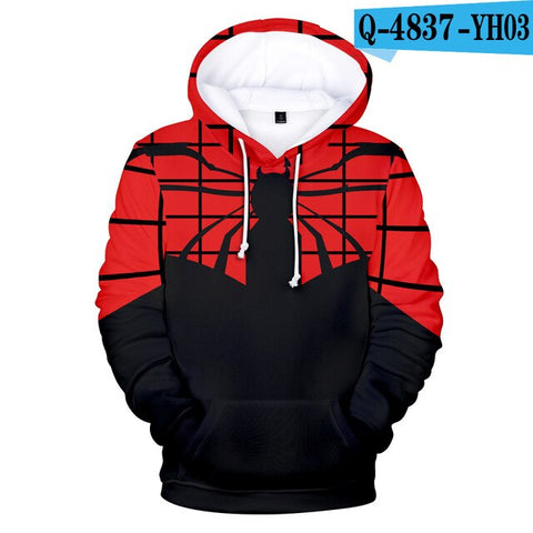 Spider Man Hoodies Costume Fashion 3d Men's Hooded Autumn Male Casual Hoody Sweatshirts Boy Color Jacket Top 4xl Hip Hop Clothes