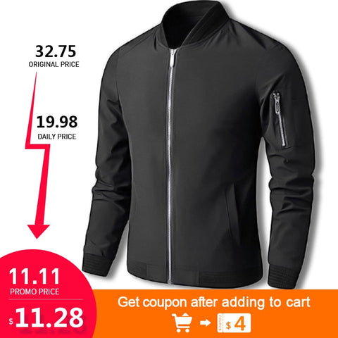 New 2019 Jacket Men Fashion Casual Slim Mens Jacket Sportswear Bomber Jacket Mens jackets men and Coats Plus Size S- 6XL  9900