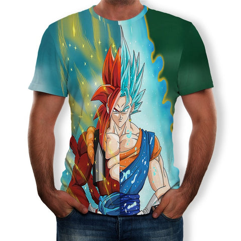 Anime T Shirt 3D Printing T-shirt Men Breathable Short-Sleeved Dragon Ball Cartoon T-Shirt Camisetas Hombre Tshirt Top Tees