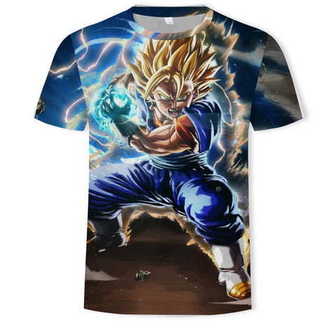 Anime T Shirt 3D Printing T-shirt Men Breathable Short-Sleeved Dragon Ball Cartoon T-Shirt Camisetas Hombre Tshirt Top Tees