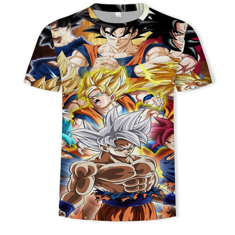 Anime T Shirt 3D Printing T-shirt Men Breathable Short-Sleeved Dragon Ball Cartoon T-Shirt Camisetas Hombre Tshirt Top Tees