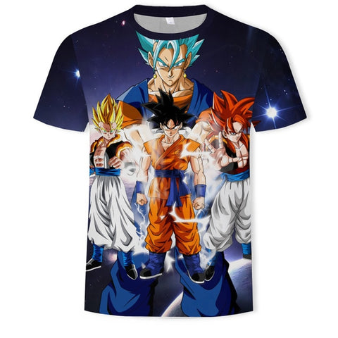 Anime T Shirt 3D Printing T-shirt Men Breathable Short-Sleeved Dragon Ball Cartoon T-Shirt Camisetas Hombre Tshirt Top Tees