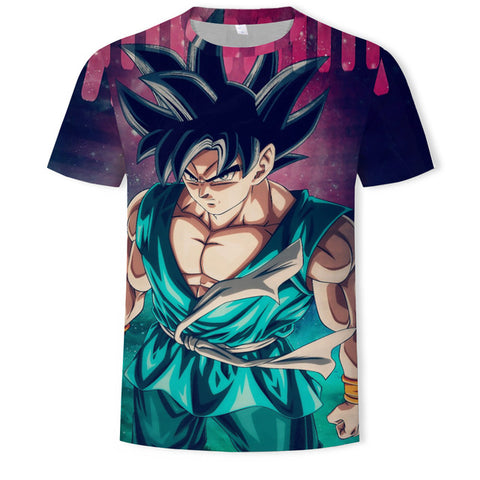 Anime T Shirt 3D Printing T-shirt Men Breathable Short-Sleeved Dragon Ball Cartoon T-Shirt Camisetas Hombre Tshirt Top Tees