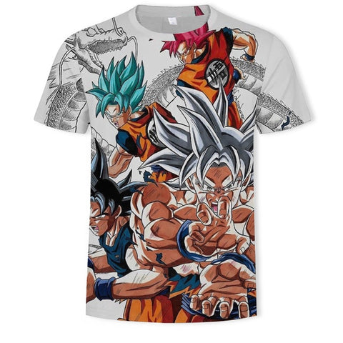 Anime T Shirt 3D Printing T-shirt Men Breathable Short-Sleeved Dragon Ball Cartoon T-Shirt Camisetas Hombre Tshirt Top Tees