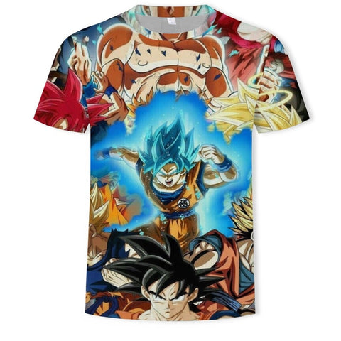 Anime T Shirt 3D Printing T-shirt Men Breathable Short-Sleeved Dragon Ball Cartoon T-Shirt Camisetas Hombre Tshirt Top Tees