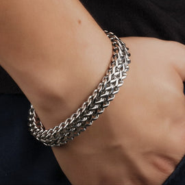 2019 men bracelet stainless steel link chain on hand mens accessories charm male bracelets bangles men's rock style