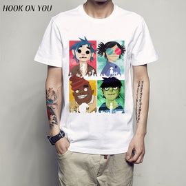 Gorillaz men male t shirt 2018 Anime Men's T Shirt Short Sleeve funny T-Shirt Men Mens Top Tees Shirt