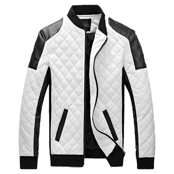 Winter&Autumn Men's long sleeve jackets large size S M L XL 2XL 3XL 5XL White Black Fashion Business Casual Man PU Leather Coats