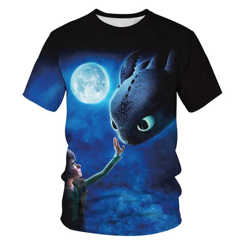 How To Train Your Dragon tshirt 3D print T Shirt Men funny t shirts Pocket Toothless Dragon streetwear Casual tee shirt homme