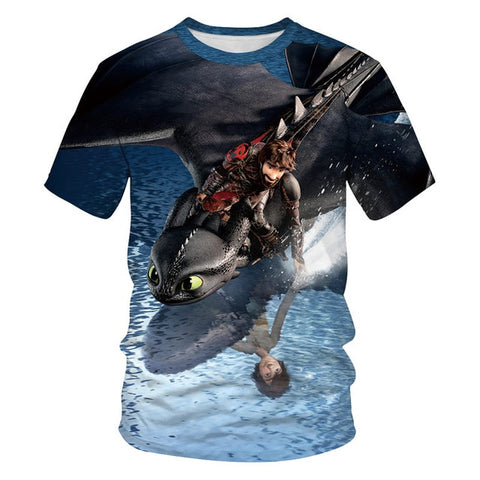 How To Train Your Dragon tshirt 3D print T Shirt Men funny t shirts Pocket Toothless Dragon streetwear Casual tee shirt homme