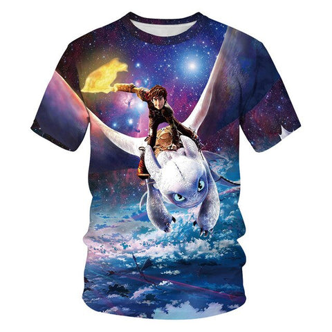 How To Train Your Dragon tshirt 3D print T Shirt Men funny t shirts Pocket Toothless Dragon streetwear Casual tee shirt homme