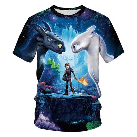 How To Train Your Dragon tshirt 3D print T Shirt Men funny t shirts Pocket Toothless Dragon streetwear Casual tee shirt homme