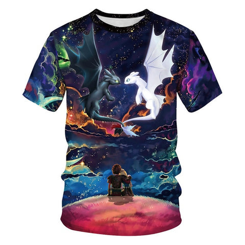 How To Train Your Dragon tshirt 3D print T Shirt Men funny t shirts Pocket Toothless Dragon streetwear Casual tee shirt homme