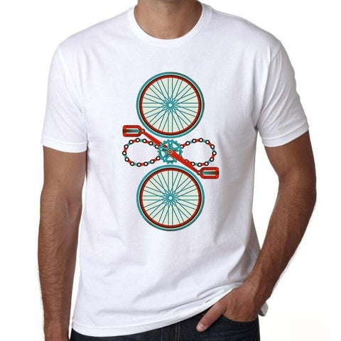 mens fashion trends Bikes T-shirts Men Funny bicycle Design Short Sleeve O-neck Tshirts Fashion Style Tops Tees