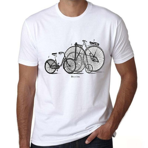 mens fashion trends Bikes T-shirts Men Funny bicycle Design Short Sleeve O-neck Tshirts Fashion Style Tops Tees